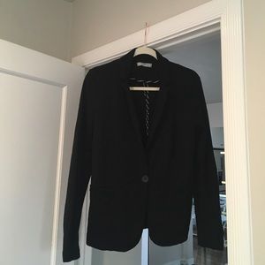 Black knit blazer